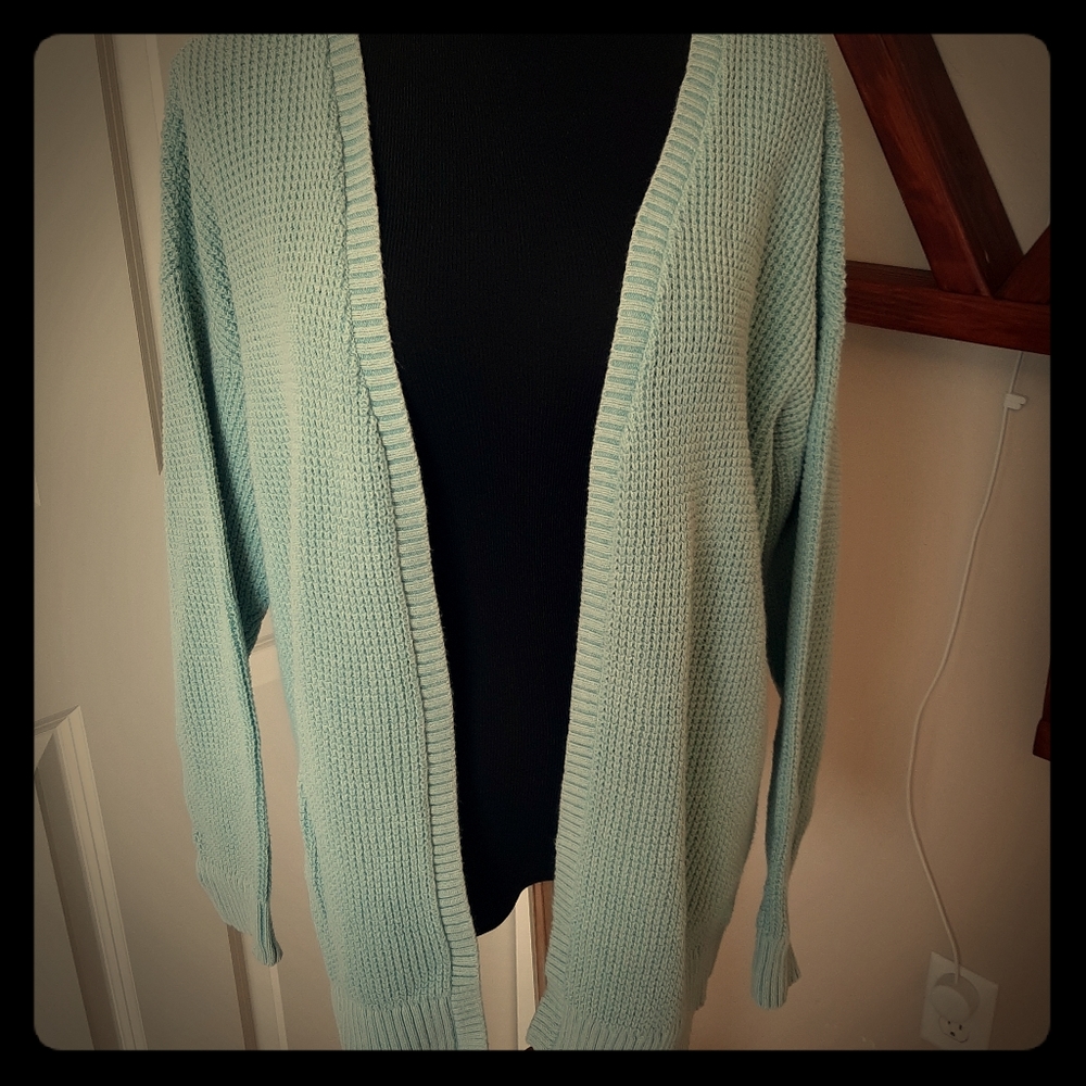 Pale turquoise cardigan